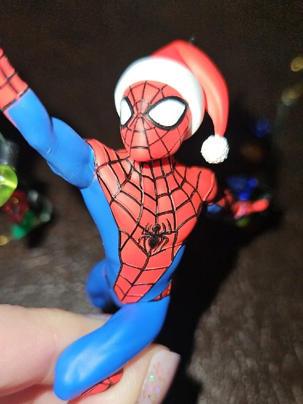 Hallmark Spider-Man In Full Swing Red and Blue Holiday Ornament